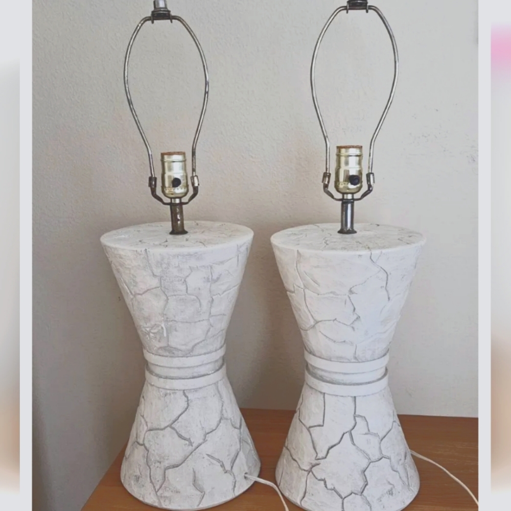 vintage ceramic table lamps handcrafted by a Japanese artist